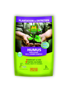 Humus Fertilisant 100 % Lombri-Compost toutes cultures UAB