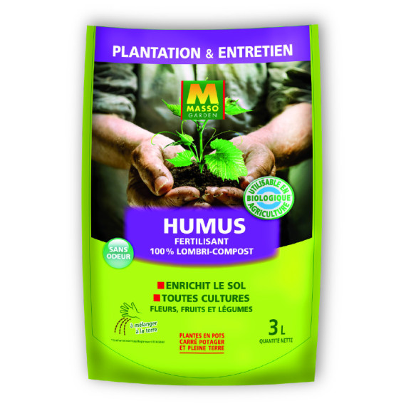 Humus Fertilisant 100 % Lombri-Compost toutes cultures UAB