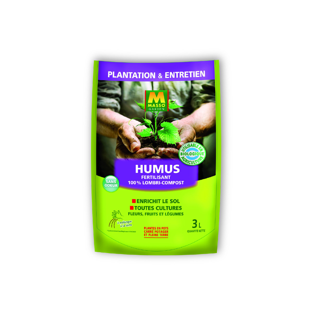 Humus Fertilisant 100 % Lombri-Compost toutes cultures UAB